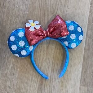 Disney Mickey Mouse Ears Headband with Red Bow